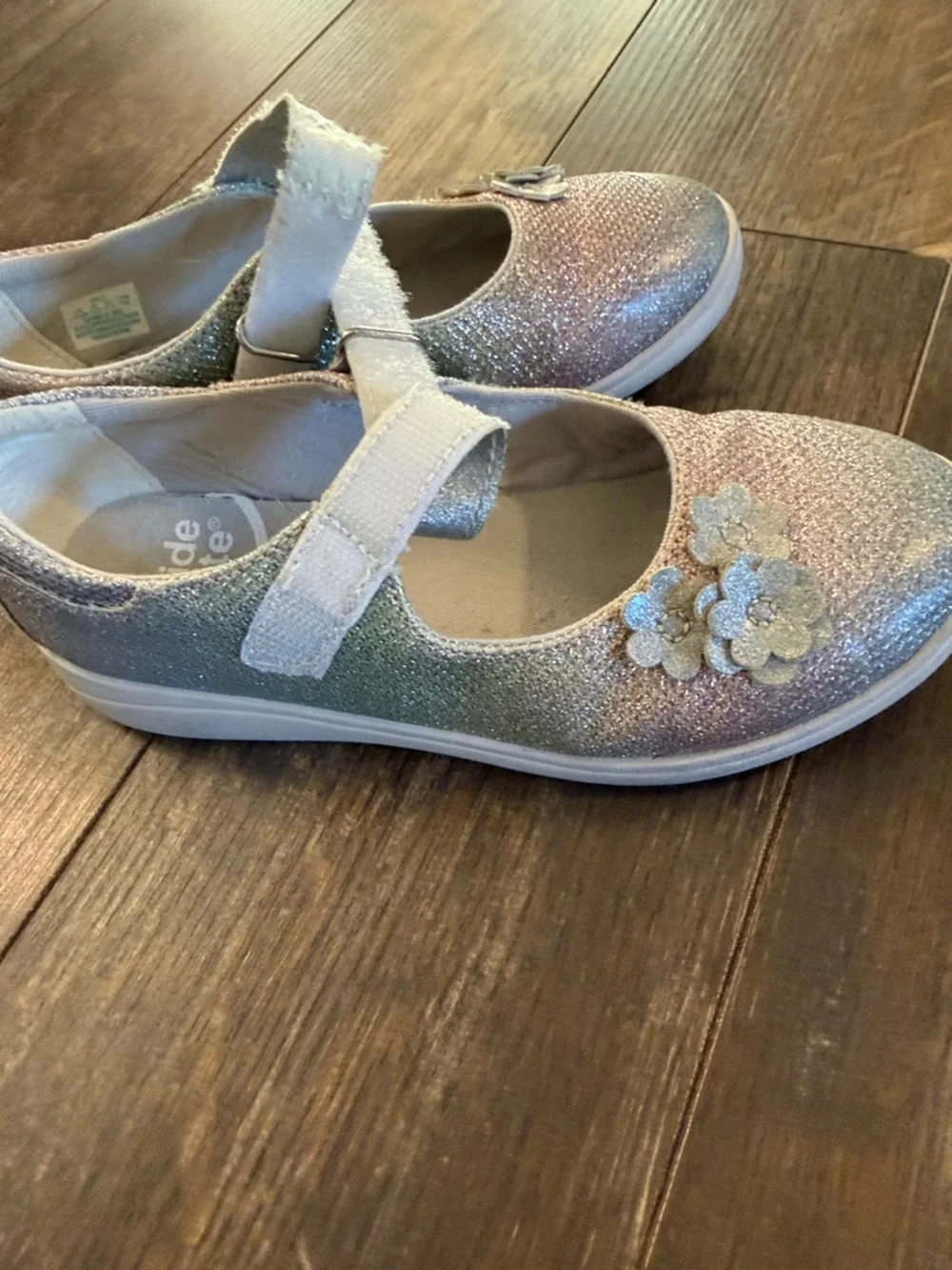 Stride Rite Girls Glitter Mary Janes in Pink and Silver - Picture 5 of 9